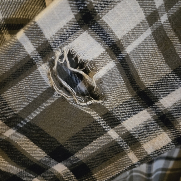 American Eagle Womens Oversized Plaid Shirt - Black and White, NWOT, L - Picture 8 of 8